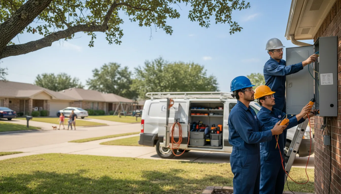 Certified electrician providing emergency electrical services in Ravenna, TX